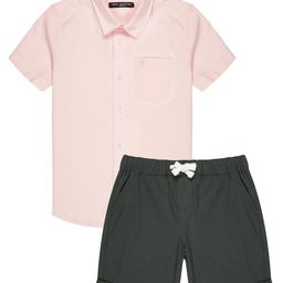French Connection Boys Shirt Collar Pure Cotton Shirt With Shorts-image-69