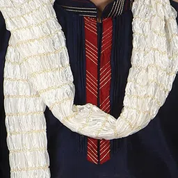 SKAVIJ Men Ethnic Motifs Embroidered Regular Thread Work Kurta with Churidar & With Dupatta image 3