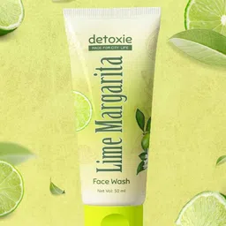 Detoxie Lime Margarita Face Wash With Lemon Cucumber & Haldi Extract - 50 ml image 2