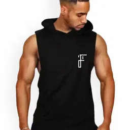 Fashnobic Yes You Can Back Printed Hooded GymVest FB-105_Back_pt-266-image-56