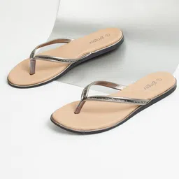 Ginger by Lifestyle Women Embellished Thong Flats-image-4