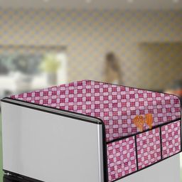 The Furnishing Tree Magenta Printed Refrigerator Cover-image-83