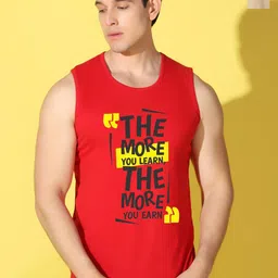 WOOSTRO Pack Of 2 Printed Pure Super Combo Cotton Gym Vests VWS26(MORE RED)(ALONE RUST)-image-83