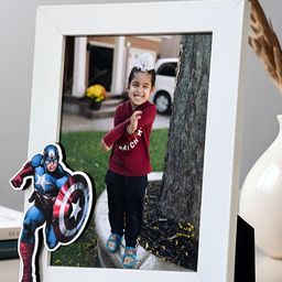 Art Street White & Blue 1 Pieces MDF Table Photo Frames-5