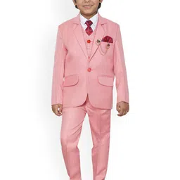 BAESD Boys 4 Piece Single-Breasted Regular Fit Suit-image-20