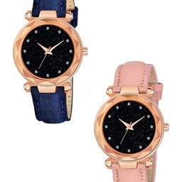 Gopal Shopcart Unisex Embellished Dial & Straps 2 Watch GR379RG 12D BLU Vel PINK G L-image-74