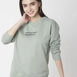 R&B Women Printed Round Neck Sweatshirt-picture-7