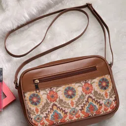 Anouk Floral Printed Structured Sling Bag image 1