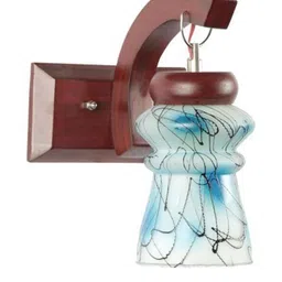 Somil Premium Designer Glass Wall / Night Lamp Elegant & Stylish Dcor Accent for Modern Interiors, color- FIrozi, White, Black, Size:- 17 X 27 X 27 CM-image-96