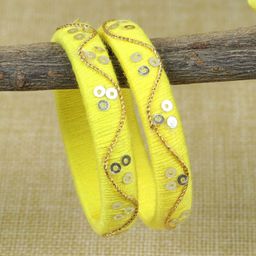 Asthetika Girls Set Of 2 Thread Bangles-6