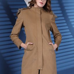 Juelle Women Mock Collar Single-Breasted Overcoat-image-43