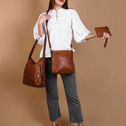 ITALISH Women Solid Structured Shoulder Bag with Pouch-image-40