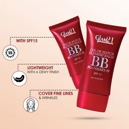 GLAM21 Set of Color Match BB Foundation 46 g - Dark Tan 06 & Hydra Boost Primer - 100 ml image 5