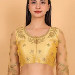 Trendzmy Embroidered Sleeves Saree Blouse-picture-43