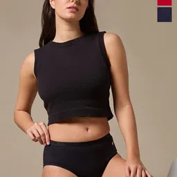 URBAN ADVENTURE Pack Of 3 4-Way Stretch Hipster Briefs 3UAW-002(BLACK-NAVY-RED)-image-88