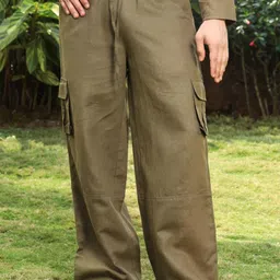 ROAR FOR GOOD Unisex Comfort Relaxed Fit Cargos Trousers-image-55