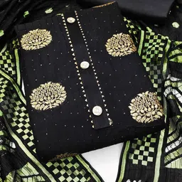 RUDRAA FAB Ethnic Motifs Woven Design Sequinned Jaquard Unstitched Dress Material-picture-8
