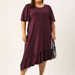theRebelinme Women Flared Sleeve A-Line Midi Dress-picture-36