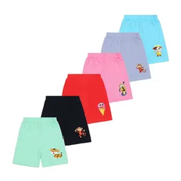 MM Impex Pack Of 6 Unisex Kids Printed Regular Shorts-2