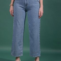 Crimsoune Club Women Wide Leg Mid-Rise Stretchable Jeans-image-66