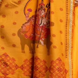 UDD Ethnic Motifs Printed Dupatta with Sequinned image 3