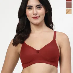 LILYPack Of 3 Non Padded Non-Wired Full Coverage Bra-picture-25