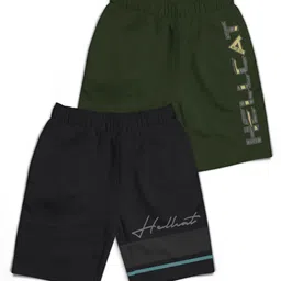 HELLCAT Boys Typography Printed Shorts-17