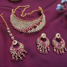 VATSALYA creation Women Red Jewellery Set-image-68
