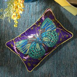 Pure Home and Living Pink & Yellow Abstract Velvet Rectangle Cushion Covers-picture-37