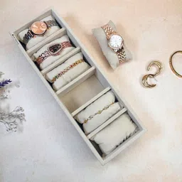 La Trove Premium 6 Slot Watch Organizer Sleek Tray-picture-14