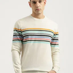 United Colors of Benetton Men Round Neck Striped Woollen Pullover-image-39