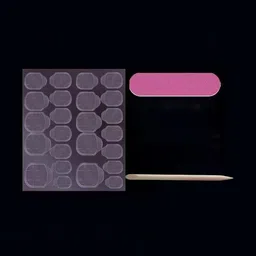 The Pink Truck Set of 24 Artificial Reusable Nails With Ombre Design-39
