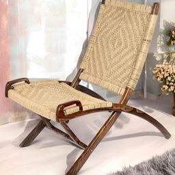Ikiriya Beige Wooded Lounge Chair-image-67