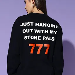 GRIFFEL Women Printed Long Sleeves Sweatshirt-image-2