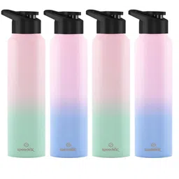 Speedex Pink & Blue 4 Pieces Stainless Steel Colourblocked Sipper - 1000 ml Each-image-60