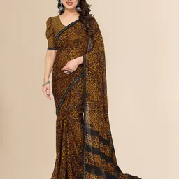 Moda Rapido Beads and Stones Poly Georgette Saree-picture-30