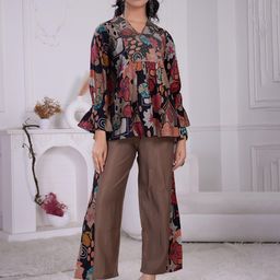 BulBul Printed Top With Trousers Co-Ords-image-40