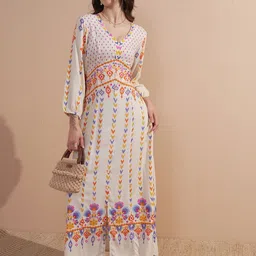 Vishudh Women Ethnic Motifs Print Maxi Dress-picture-14