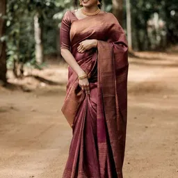 VILLE FASHION Woven Design Zari Banarasi Saree-image-92