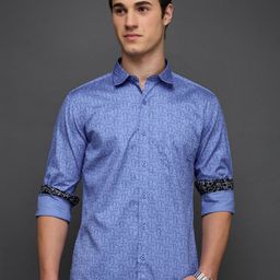Kenneth Cole Floral Printed Slim Fit Pure Cotton Shirt-image-54
