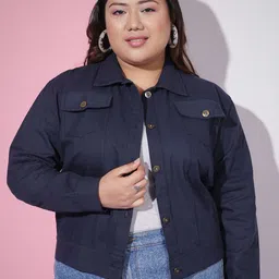 DIMPY GARMENTS Women Lightweight Denim Jacket with Embroidered-21