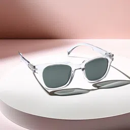 HASHTAG EYEWEAR Unisex Square Sunglasses with Polarised Lens TT Polarized-30005-TRA-G15-1804-2