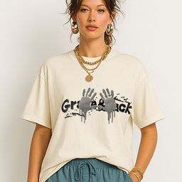 GRACE & JACK Women Graphic Printed Round Neck Oversized T-shirt-image-37