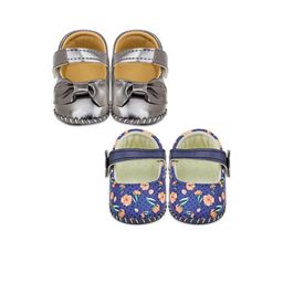 NESKA MODA Girls Set of 2 Velcro Booties-picture-9