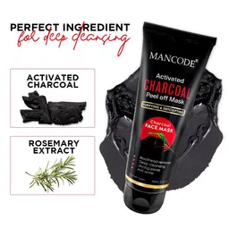 MANCODE Set Of 2 Activated Charcoal Peel Off Mask For Removes Blackheads- 100ml Each image 5