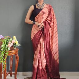 KAYOMMI Tie and Dye Printed Ready to Wear Saree-image-90