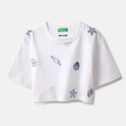 United Colors of Benetton Girls Pure Cotton Applique T-shirt-picture-42
