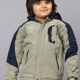 SKY HEIGHTS Boys Checked Polyester Sporty Jacket with Embroidered-image-80