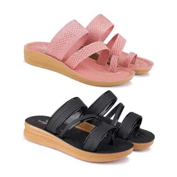 BERSACHE 2Pcs Women Casual One Toe Flats-picture-14