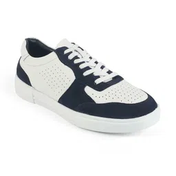 Tresmode Men Colourblocked Lace-Ups Leather Casual Sneakers-image-10